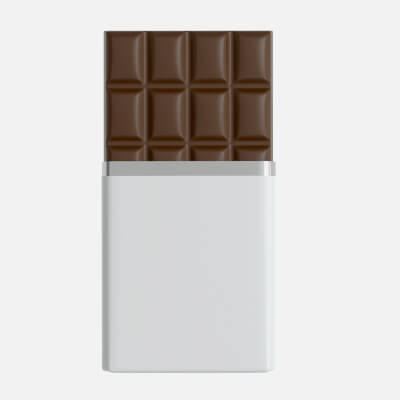 Chocolate Bar Brown Packaging Opened 01