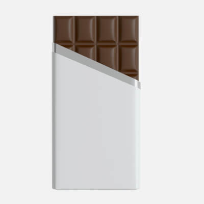 Chocolate Bar Brown Packaging Opened 02