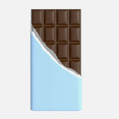 Chocolate Bar Brown Packaging Opened 04