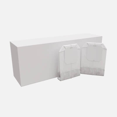 Closed Tea Paper Box With Tea Bags