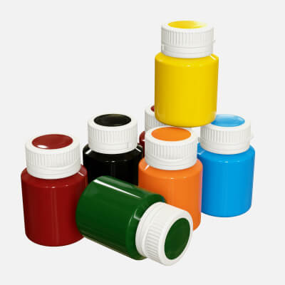 Color Gouache Paint Jars