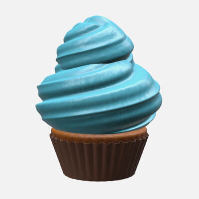 Cupcake Blue