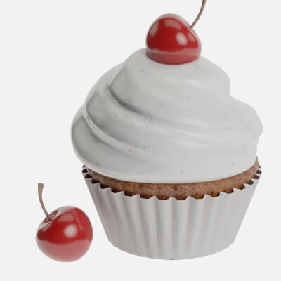 Cupcake with Cherry