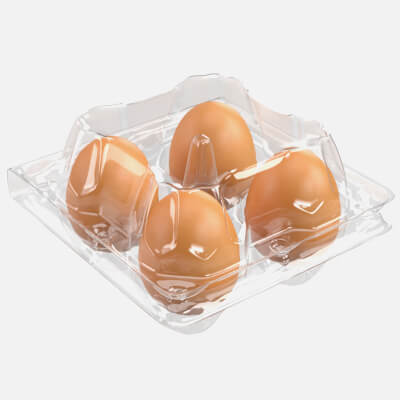 Egg Plastic Package 4 Eggs