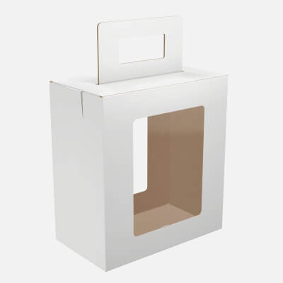 Empty Carrying Cardboard Corrugated Box with Handle 02