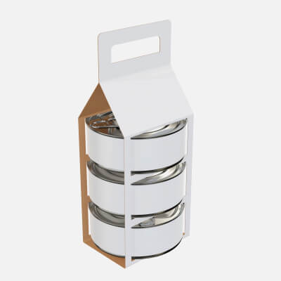 Food Tin Can Carrier Package