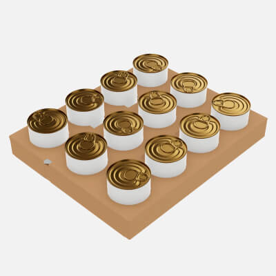Food Tin Can Shipping Tray