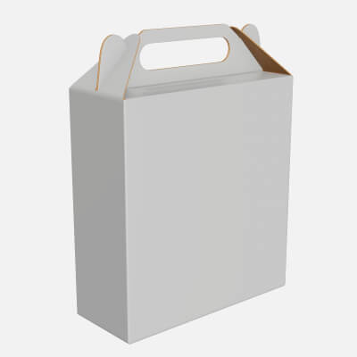 Gable Box Cardboard Food Packaging 07 White