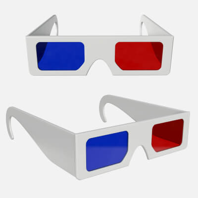 Glasses Cinema 3D Paper Red Blue