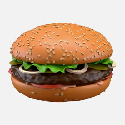 Hamburger Fast Food 01 Stylized