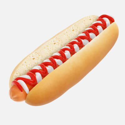 Hot Dog with Ketchup and Mayonnaise