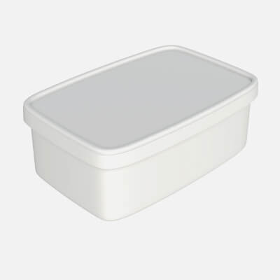 Ice Cream Dessert Plastic Package Box for Mockup