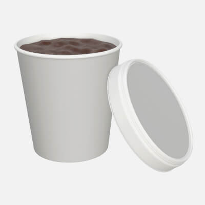Ice Cream in Paper Package for Mockup Open