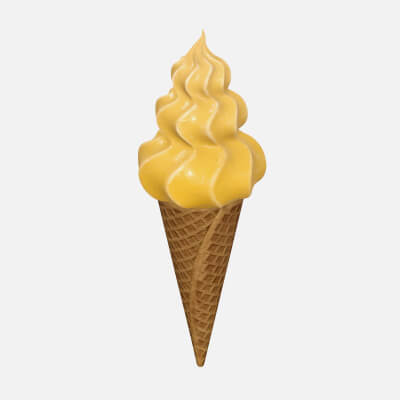 Ice Cream in Waffle Cone 01