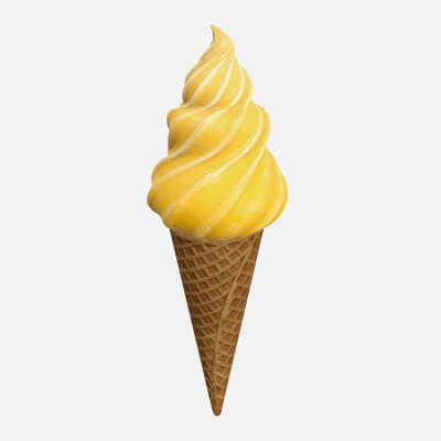 Ice Cream in Waffle Cone 02