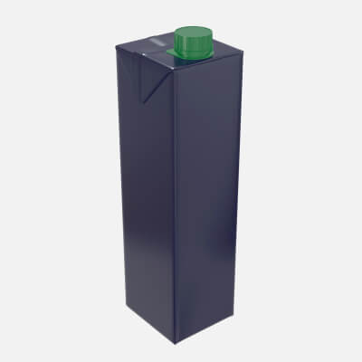 Juice Cardboard Box Packaging with Cap 1000ml Slim