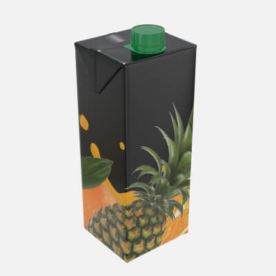 Juice Cardboard Box Packaging with Cap 1000ml