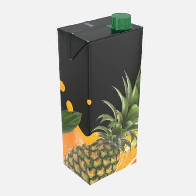 Juice Cardboard Box Packaging with Cap 1500ml