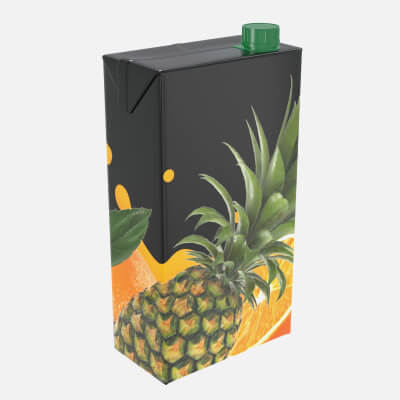 Juice Cardboard Box Packaging with Cap 2000ml
