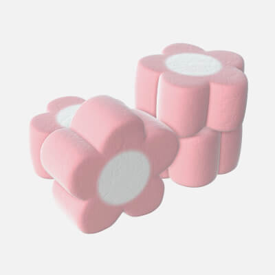Marshmallow Candy Flower Shape
