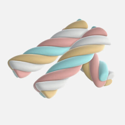 Marshmallows Colorful Candy Spiral Shape