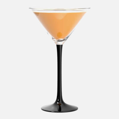 Martini Glass With Orange Juice