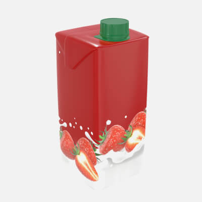 Milkshake Cardboard Box Packaging with Cap 470ml