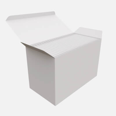 Opened Tea Paper Box with Sachets