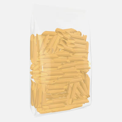 Pasta Bag Transparent Plastic