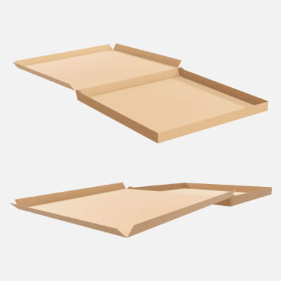Pizza Cardboard Box Open 03