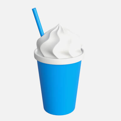 Plastic Cup with Ice Cream Shape for Mockup