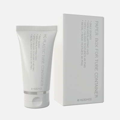 Plastic Tube Container with Paper Box 03