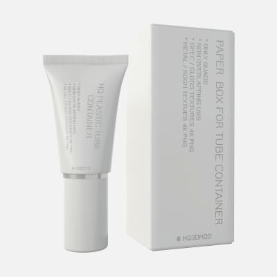 Plastic Tube Container with Paper Box 05