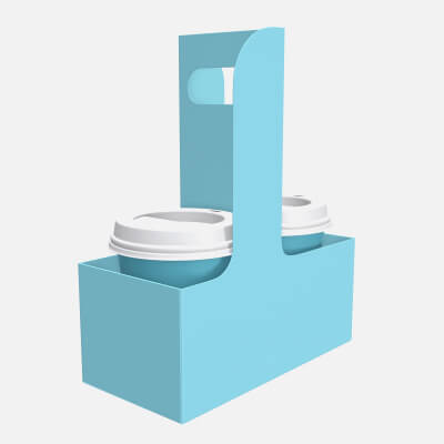 Recycled Medium Paper Coffee Cups with Plastic Lid and Holde