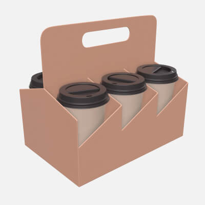 Recycled Paper Coffee Cup Plastic Lid and Holder 01