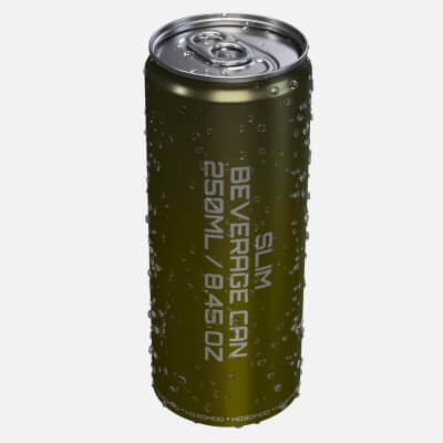Slim Beverage Can with Water Drops 250 mL 8.45 oz