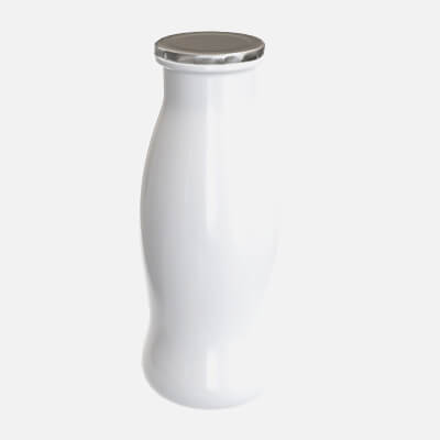 Small Plastic Yoghurt Bottle Closed Mock Up