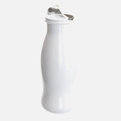 Small Plastic Yoghurt Bottle Opened Mock Up