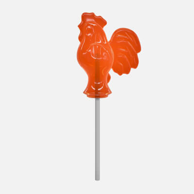 Sugar Lollipop Made in The Shape of Cockerel