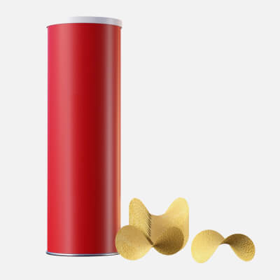 Tin Box Container Tube for Potato Crispy Chips