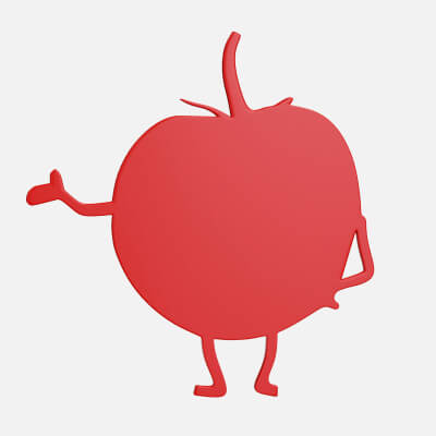 Tomato Cartoon Character Symbol Magnet