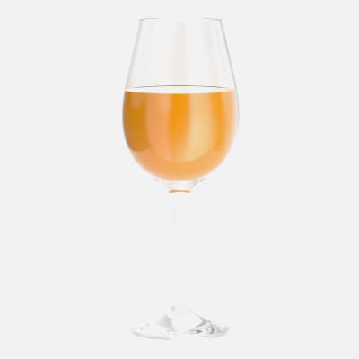 Wine Tasting Glass with Orange Juice