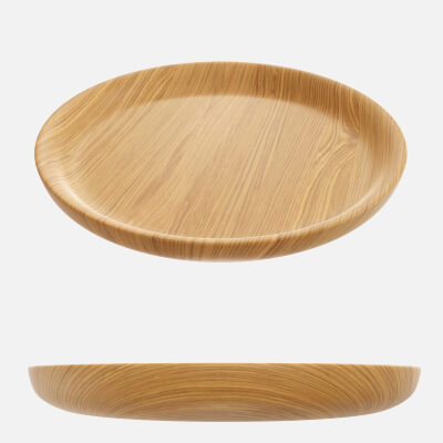 Wooden Round Tray Plate Tableware