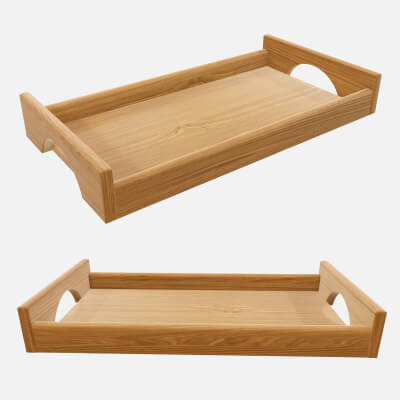 Wooden Tray with Handles Tableware