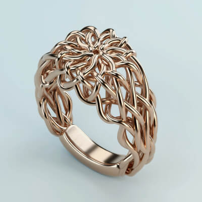 Unisex Braided Statement Ring