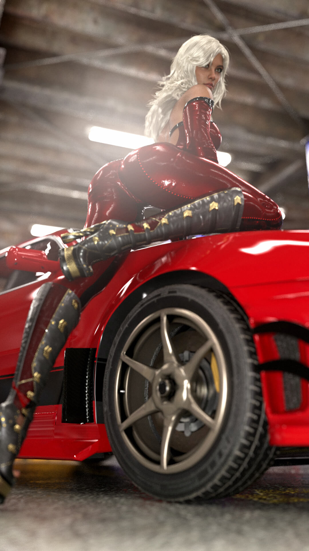 Carshow 3D Render, Digital Artwork by HxntaiSamurai