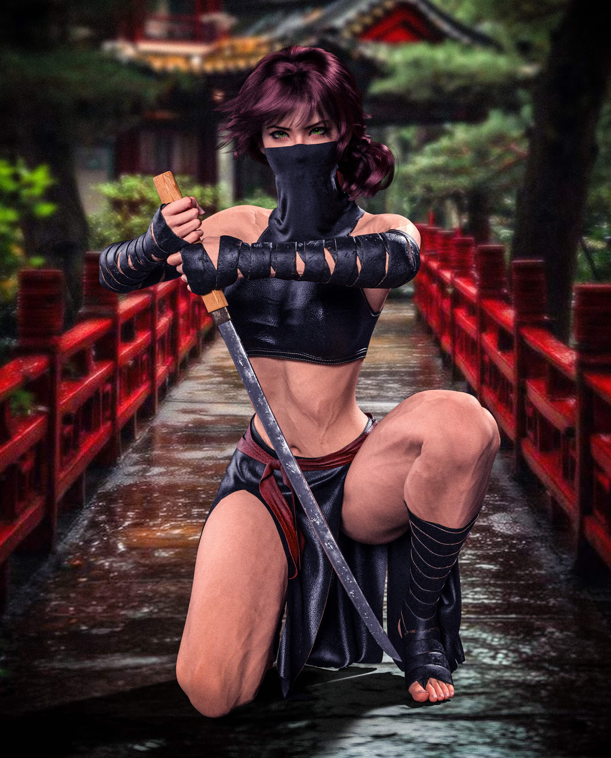 IIIDM dForce Kunoichi Outfit for G8F and G9 Daz Content