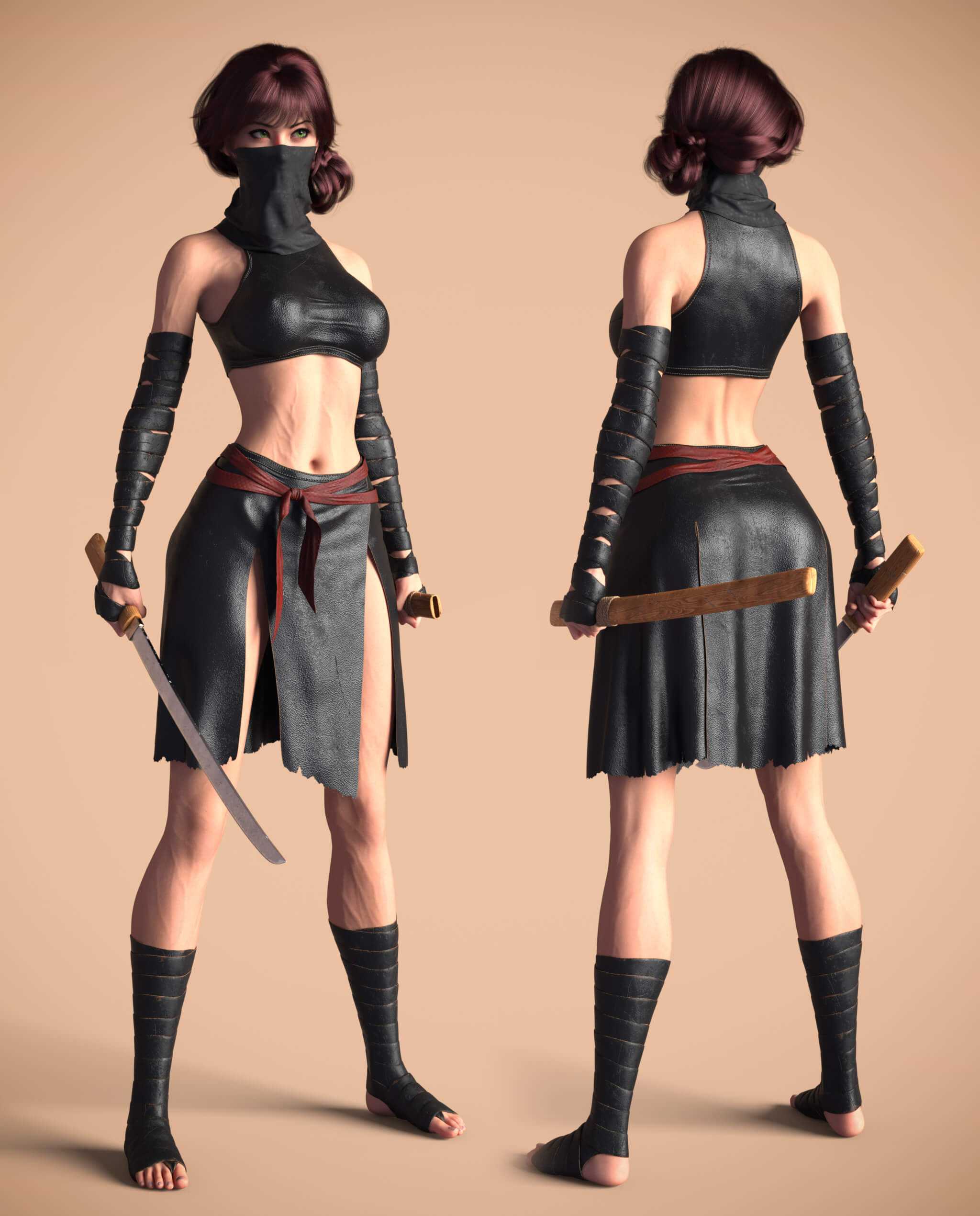 IIIDM dForce Kunoichi Outfit for G8F and G9 Daz Content