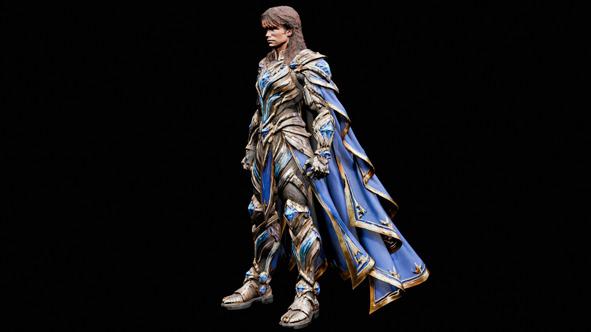 Zor-Rham &ndash Sci-Fi Armored Warrior - 3D Character Model 3D Model