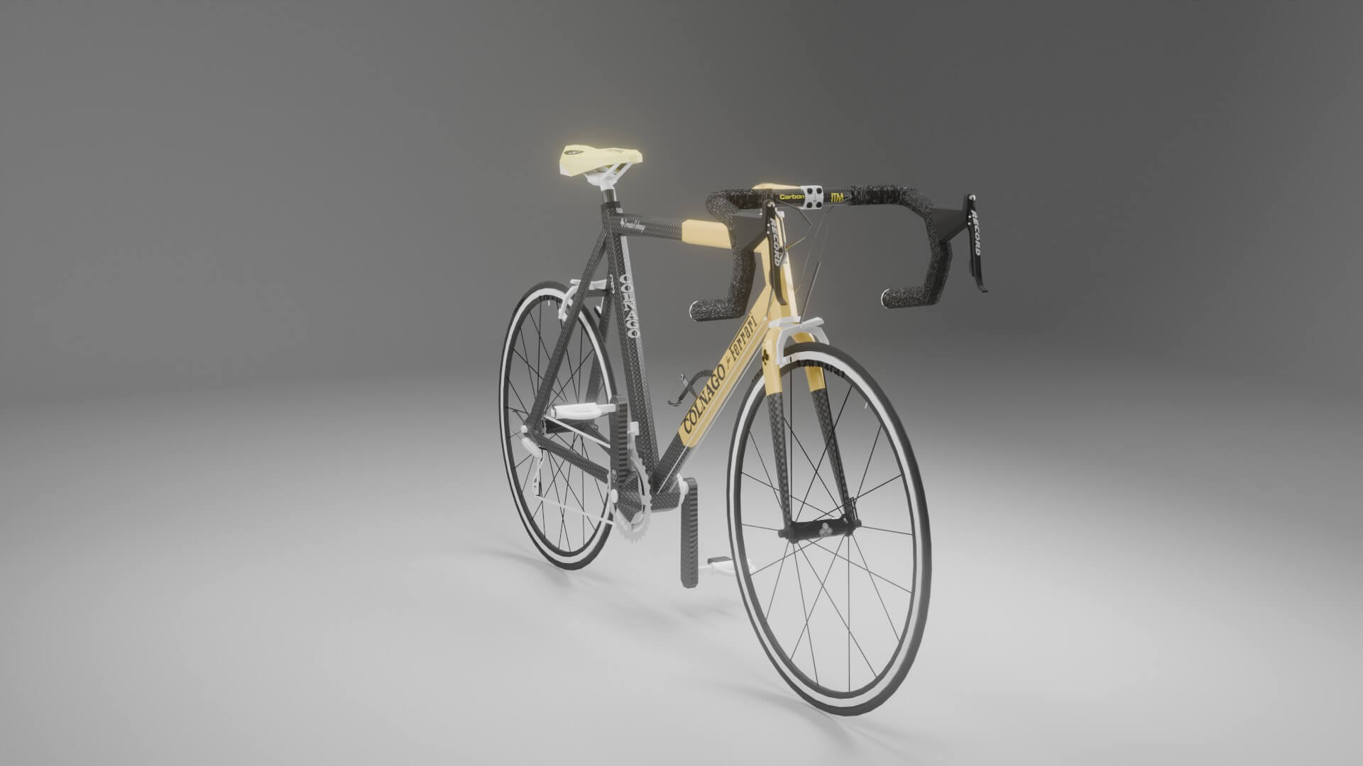 Colnago for Ferrari CF3 Vintage Carbon Road Bike 3D Model